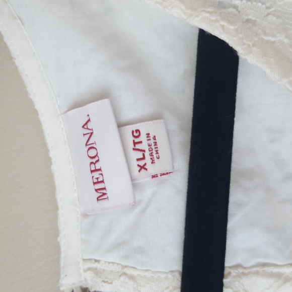 Merona Lace Floral Short Sleeve Top, Size XL - Picture 4 of 10